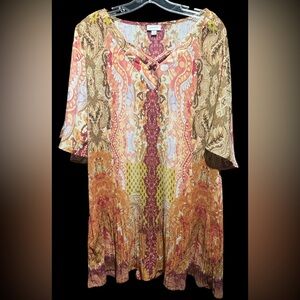 NWOT Elegant Paisley V-Neck Blouse